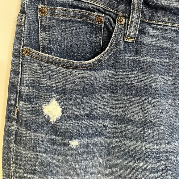 J. Crew Women's Ankle Length Distressed Raw Hem Medium Wash Jeans Size 29 - Picture 4 of 15